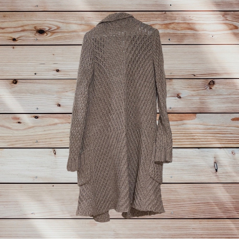 Free People Buttermilk Biscuit Cardi long sweater size small - Picture 4 of 4